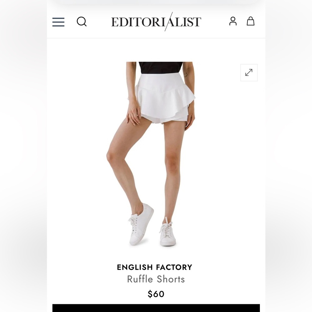 English Factory White‎ Ruffle Shorts